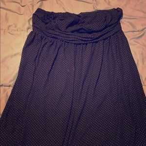 Little black strapless dress